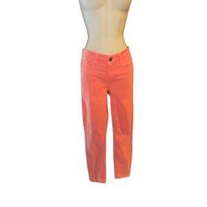 Paige peach coral verdugo ankle stretch skinny jeans pants size 27